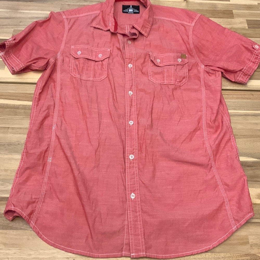 i Jeans by Buffalo Men’s Short-Sleeved Button Down Shirt - Size L